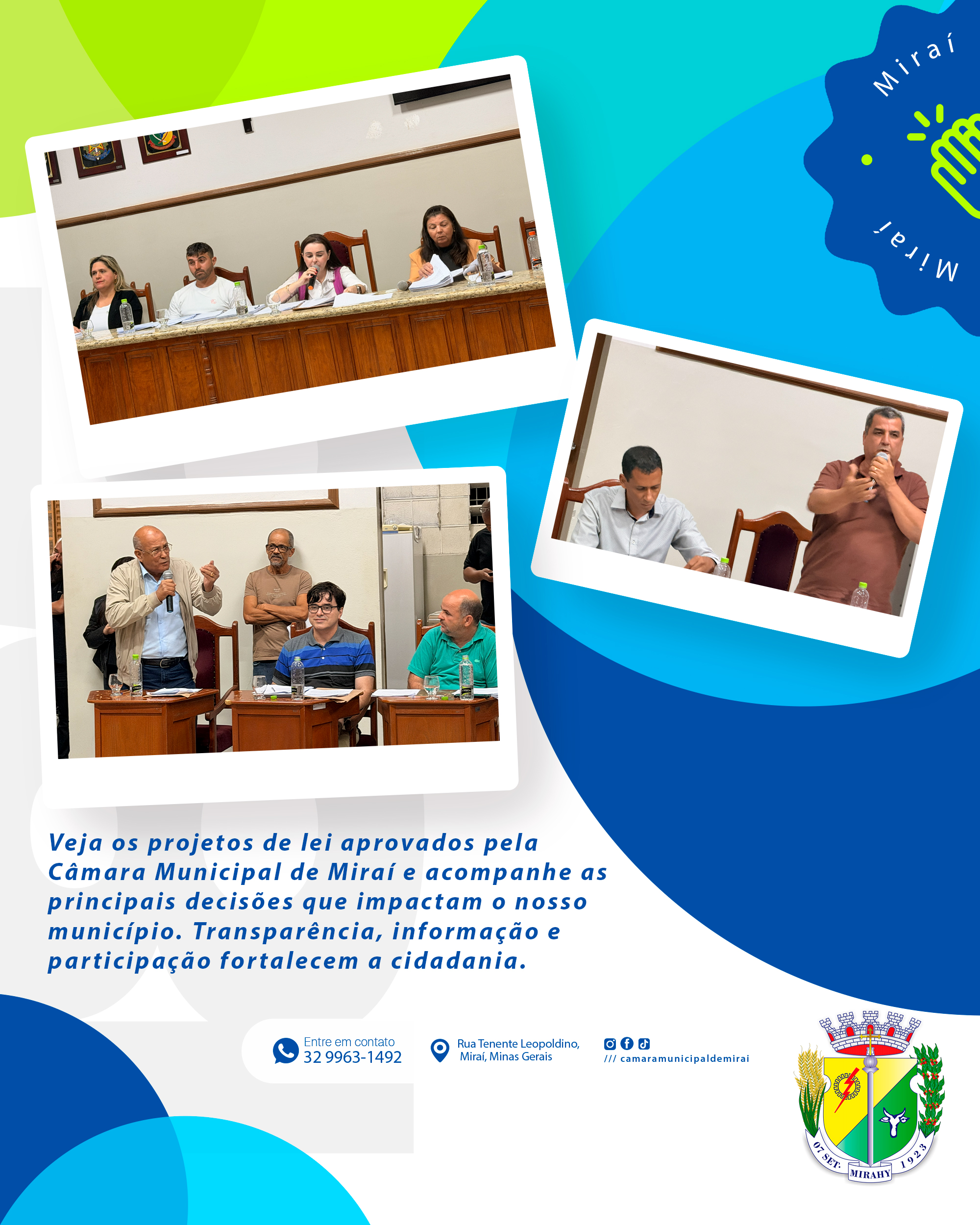 Projetos de Lei Aprovados na Câmara Municipal de Miraí